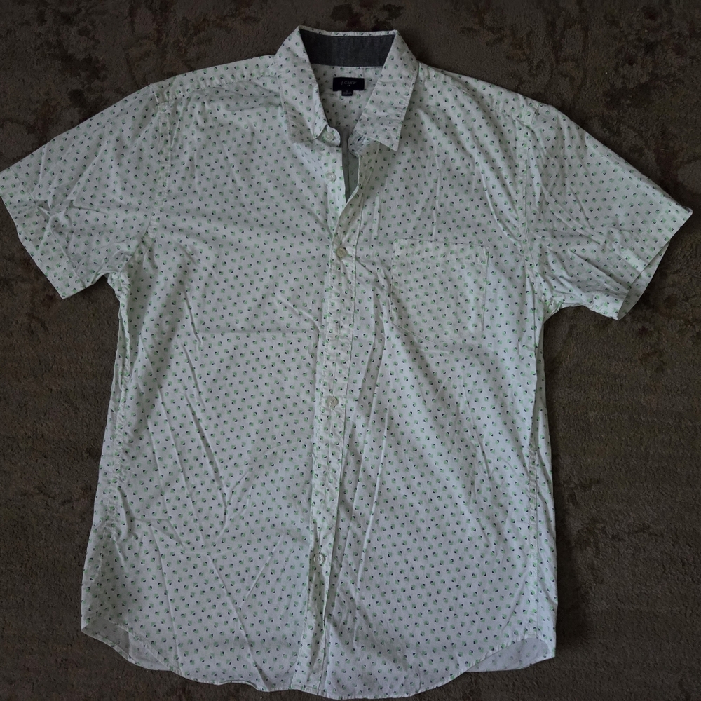 J. Crew White Casual Button Down Shirt